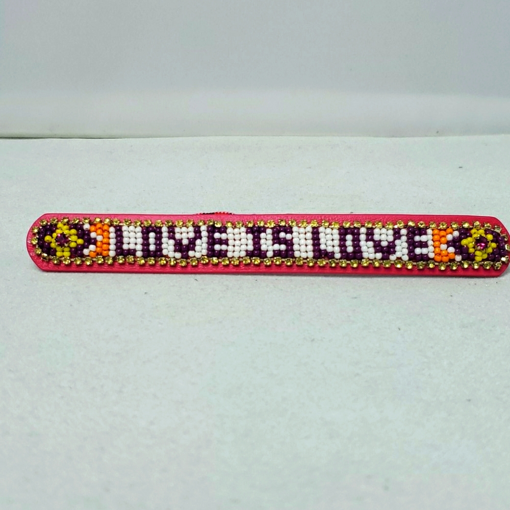Rebecca minkoff "LOVE IS LOVE" seed beads bracelet